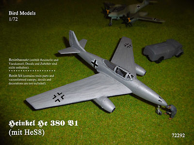 Heinkel He 380 V1 (mit HeS8)        1/72 Bird Models Resinbausatz / resin kit