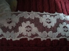 Flat cotton lace 1" wide off white