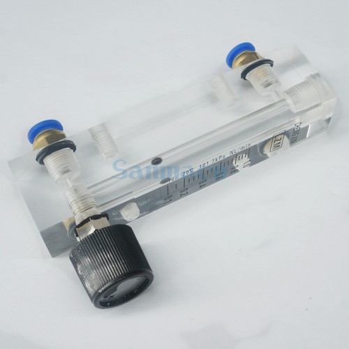 0.1-25LPM Fit 6mm Tube O.D N2 Nitrogen Flowmeter Rotameter With Valv LZM-6T - Picture 5 of 12
