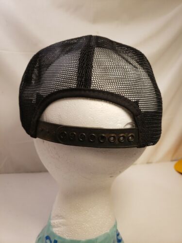 Vintage Muskie patch Black fishing trucker Hat Cap nice - Picture 3 of 7