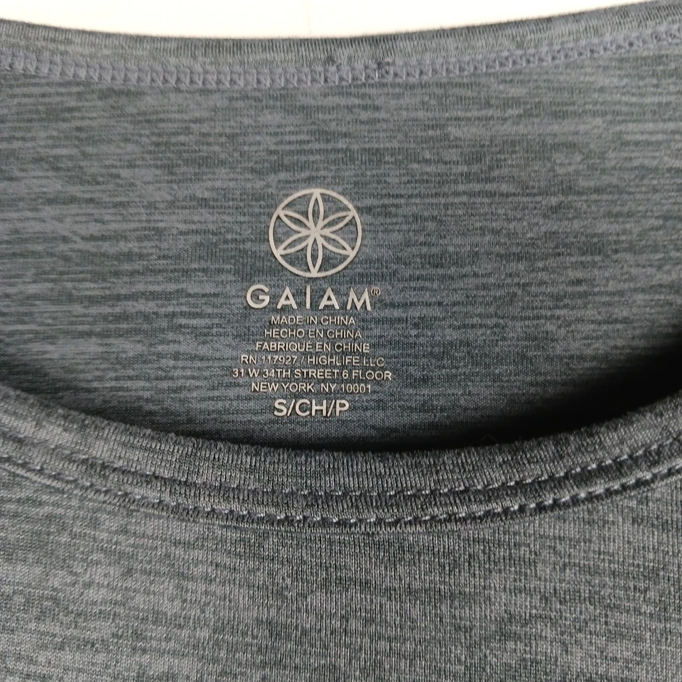 Top Pullover Gaiam Mujer Talla Pequeña Azul Fruncido Entrenamiento Usado Foto 2 de 4