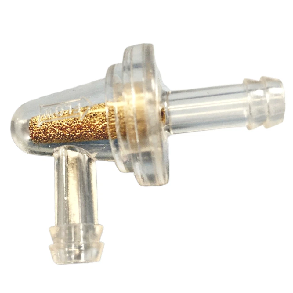 NOVO FILTRO DE COMBUSTÍVEL VISUAL COMPACTO UNIVERSAL 90 GRAUS 1/4" YAMAHA KAWASAKI HONDA  - Imagem 4 de 4