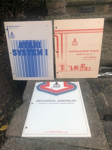 Atari System I, Schaltnetzteil & mechanische Baugruppen Handbücher