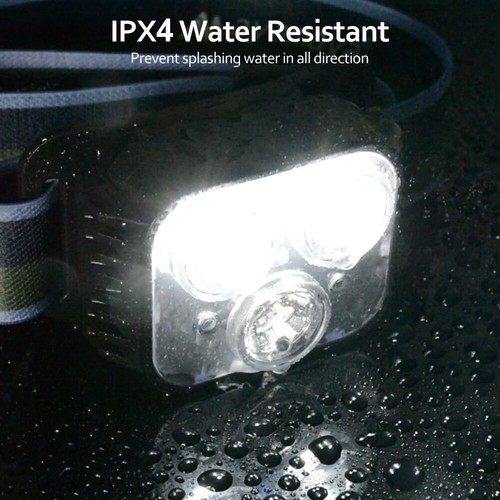 Torcia LED ricaricabile per campeggio esterno escursionismo corsa pesca - Foto 8 di 18