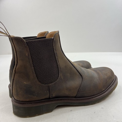 Doc Dr. Martens 2976 Crazy Horse Brown Leather Chelsea Boots Size 12 - Picture 7 of 11