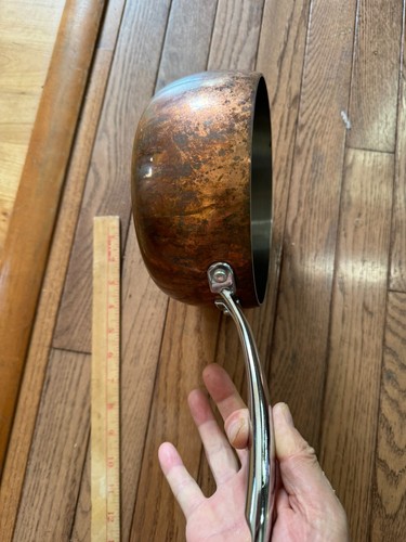 Vintage IL Mulino New York Copper & Stainless Pot Saucepan Pot 7.25"D x3.5"H - Picture 4 of 4