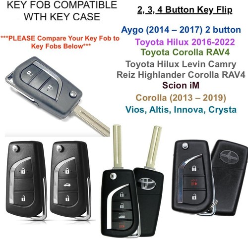 Schlüsseletui für Toyota Corolla Camry C-HR Scion iM Aygo RAV4 Hilux YARIS III Auris - Bild 18 von 28