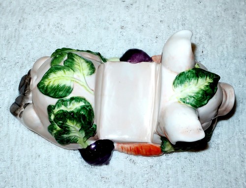 Fitz & Floyd PERCY THE PIG Vegetable Lover Porcelain NAPKIN MAIL HOLDER Gift - Picture 9 of 10