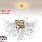 Modern Crystal Ceiling Lights Fireworks Chandelier Lamp Flush Mount Living  Room