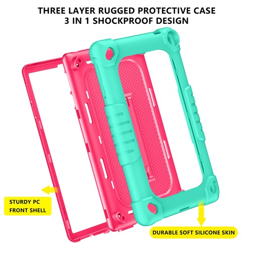 Für Walmart Onn 8 Tablet Hülle Gen 3 Modell 2022 eingebauter Ständer Schultergurt - Bild 29 von 31