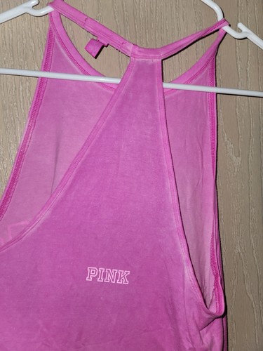 Pink By Victoria's Secret " Stay Lit" Super Soft Racerback Tank Size XSMALL - Picture 7 of 7