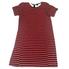 J.Crew T-Shirt Dress Womens Small Red Blue Striped Above Knee Stretch Casual