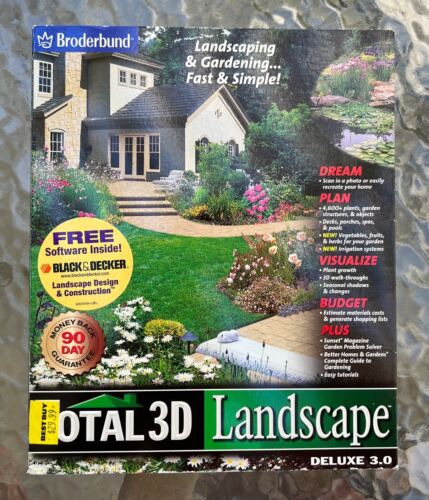 Broderbund Total 3D Landscape Deluxe 3.0 Software New Old Stock - Picture 7 of 12