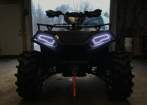 RGB LED Halo Rings for 2023 sportsman 570 LED Headlight Lights w Brake Lights - Picture 10 of 15