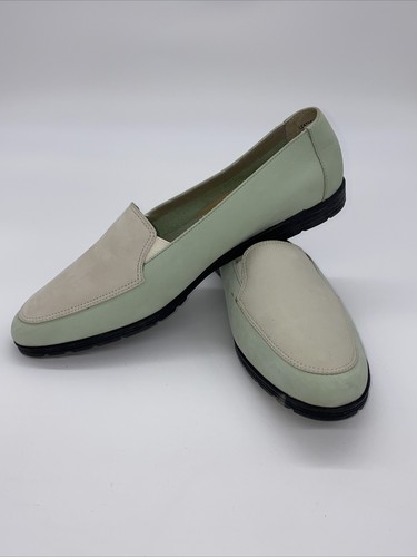 Hush Puppies Loafers Mint Green Women’s Size 10M Leather Upper Slip On - Picture 8 of 12
