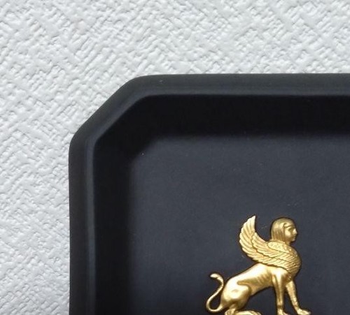 Wedgwood Jasper Black Square Plate 10cm Popularity Rare Collection Matte Texture - Picture 2 of 12