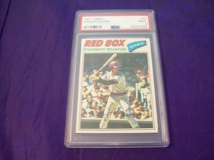1977 TOPPS #25 DWIGHT EVANS PSA 9