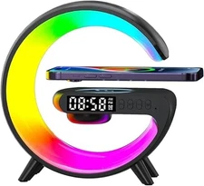 Mini Wireless Speaker with Bluetooth Lamp, Atmosphere Lamp, Wireless Black