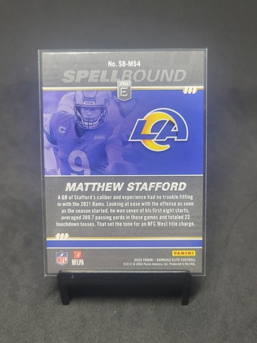 2022 Panini Donruss Elite Matthew Stafford Spellbound "F" /349 Rams - Bild 2 von 2