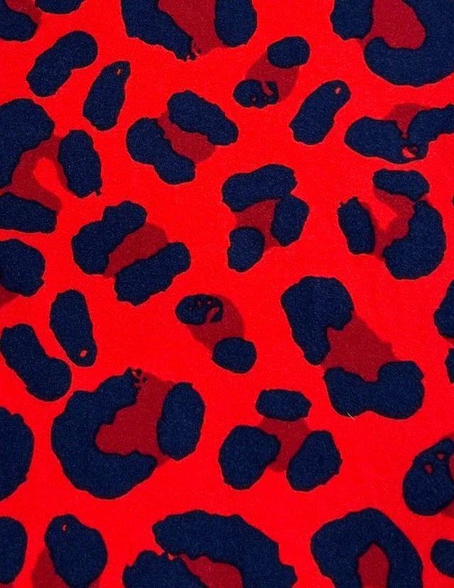 Leggings LuLaRoe OS Talla Única ROJO AZUL Animal Colorido Leopardo Salvaje Guepardo Negrita Foto 2 de 4