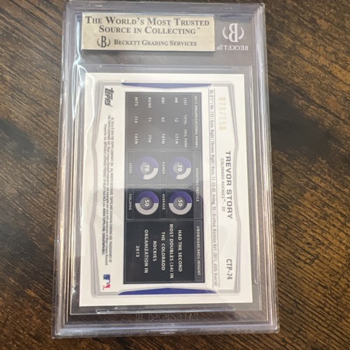 Bowman Draft 2014 cromo refractor verde #TP-74 Trevor Story 73/150 BGS 9,5 - Imagen 2 de 2