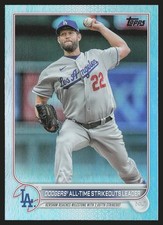 2022 Topps Update #US309 Clayton Kershaw Rainbow Foil