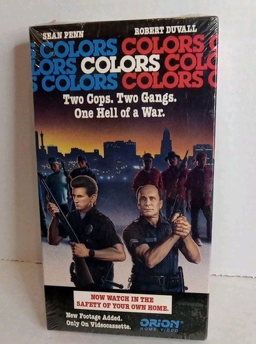 NEW & SEALED! Colors VHS 1988 Video Tape Sean Penn Robert Duvall HTF Watermark - Picture 1 of 6