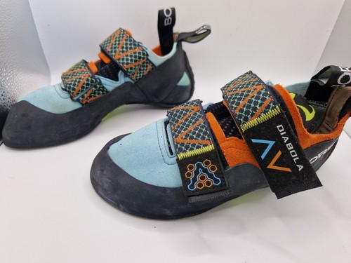 Boreal Diabola Bouldering Climbing Shoes Women's Blue/Orange Size UK 6 SMALL - Picture 2 of 7