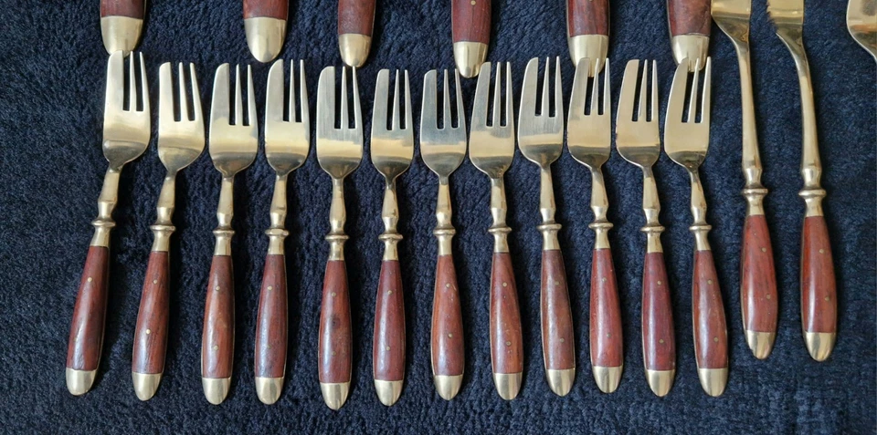 Messing Besteck Konvolut 28 Teile  - Bild 3 von 4