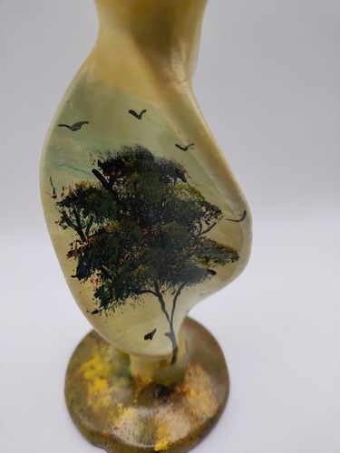 Vintage Spiral Candle Holders Hand Carved Soapstone Kenya Tree Birds Unique READ - Picture 18 of 22