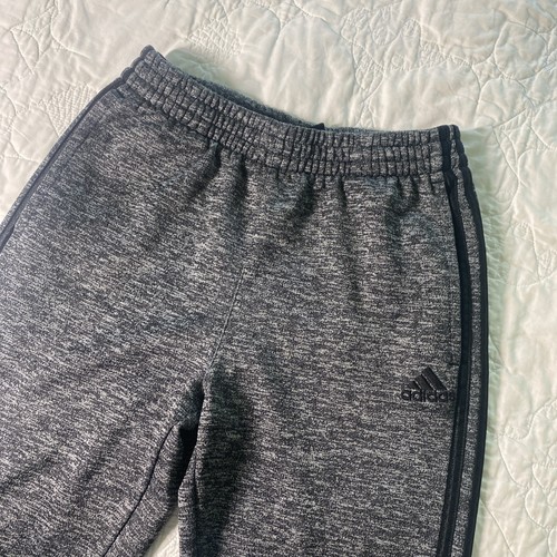Youth adidas Essentials 3-Stripe Terry Fleece Jogger Pant, Large 14/16, Gray - Picture 2 of 4