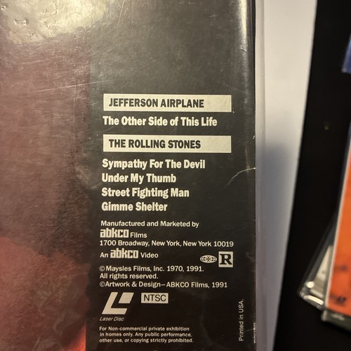 Rolling Stones-Gimme Shelter-LASERDISC-Ungeschnitten/Unzensiert-Live Konzert Altamont-VG - Bild 4 von 5