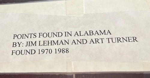41 authentische indianische Pfeilspitzen Lot - Alabama JE Lehman im 24”X16” Rahmen - Bild 8 von 9