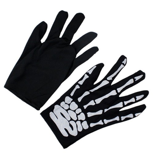A Pair of Halloween Gloves Scary Skull Finger Ghost Paw Gloves Adult Gloves - Picture 10 of 11
