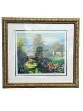 Nice Framed Perez signed serigraph "Hilltop 2" art 37/50