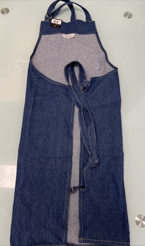 NWT Denim Bib Apron Blue - Tie Back - Large Pocket Adjustable 28x32” Now Designs - Picture 5 of 8