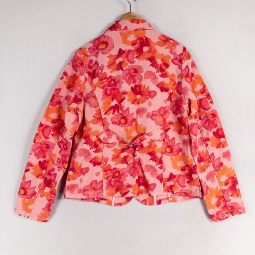 NWT Sundance Sunrise Bloom Floral Linen Cotton Blazer Sz Small Coral Button Up - Picture 3 of 8