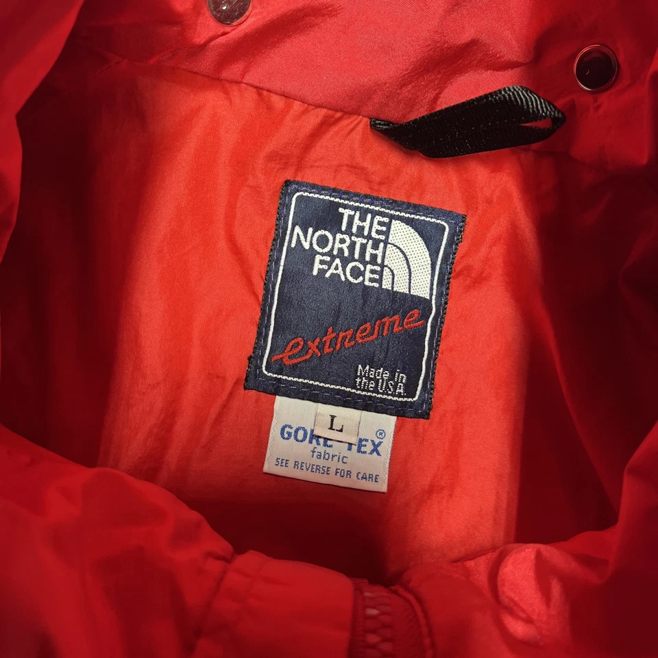 VINTAGE THE NORTH FACE EXTREME MENS JACKET LARGE RED FULL ZIP 80s USA - Image 3 of 4
