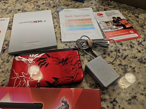 Nintendo 3DS XL Pokemon X and Y Red Handheld System With Box Complete Very Clean - Picture 4 of 9