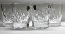 Set Of 4 WATERFORD Millennium 5 Toast Double Old Fashion Glasses Mint No Box