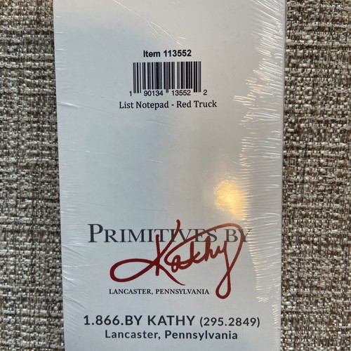 4 Primitives By Kathy Red Truck Christmas List Notepad Sticky Note Magnet - Picture 5 of 6