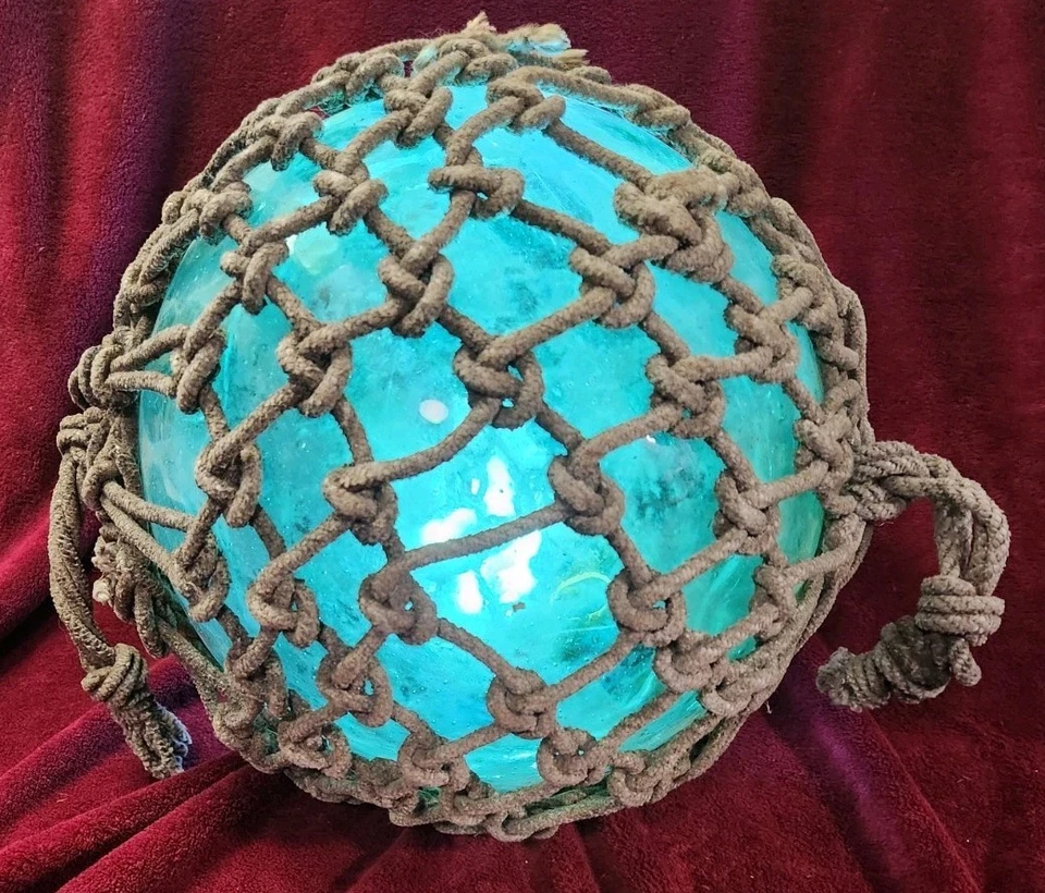  42英寸手工吹制玻璃建筑日本古董航海渔网,  — 第 2/4 张图片