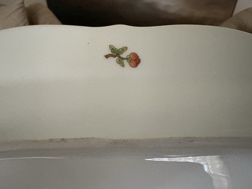 Herend Queen Victoria (Green border) 12" Rectangle Serving Plate/Platter 1106 - Picture 8 of 12