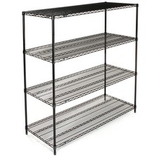 Nexel Wire Shelving Black Epoxy 54"W X 24"D X 74"H