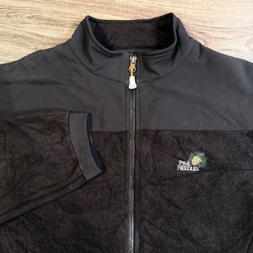 Peter Millar Element 4 Black Full Zip Golf Jacket Pine Needles Logo Size L