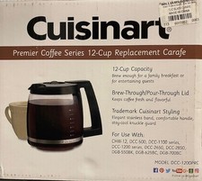 Cuisinart Premier Coffee Series 12-Cup Replacement Carafe Glass,DCC-1200PRC NEW