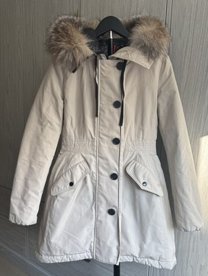 Moncler Down Coat with Fur Hood Sz1 