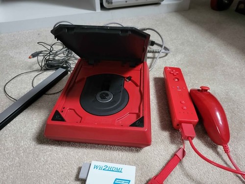 Nintendo Wii Mini Console + Red Controllers - Picture 2 of 3
