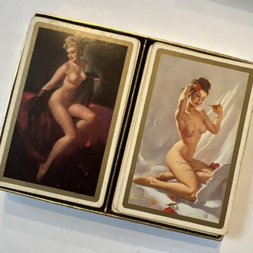 Jeux Cartes "Mais Oui" Vintage Mature Decks Playing Card Gillette Elvgren Erotic - Picture 2 of 7