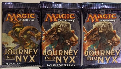 Magic the Gathering JOURNEY INTO NYX 15 Card Booster 3 Packs SEALED 2014 - Picture 1 of 2